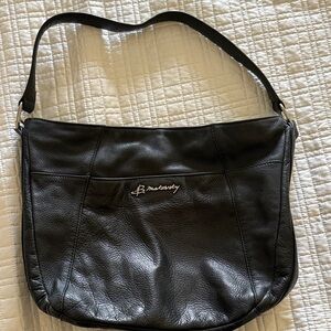 B Makowsky pebble leather hobo bag